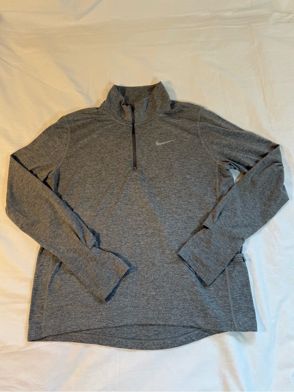 Nike Women’s Heather Gray Quarter-Zip Athletic Pullover